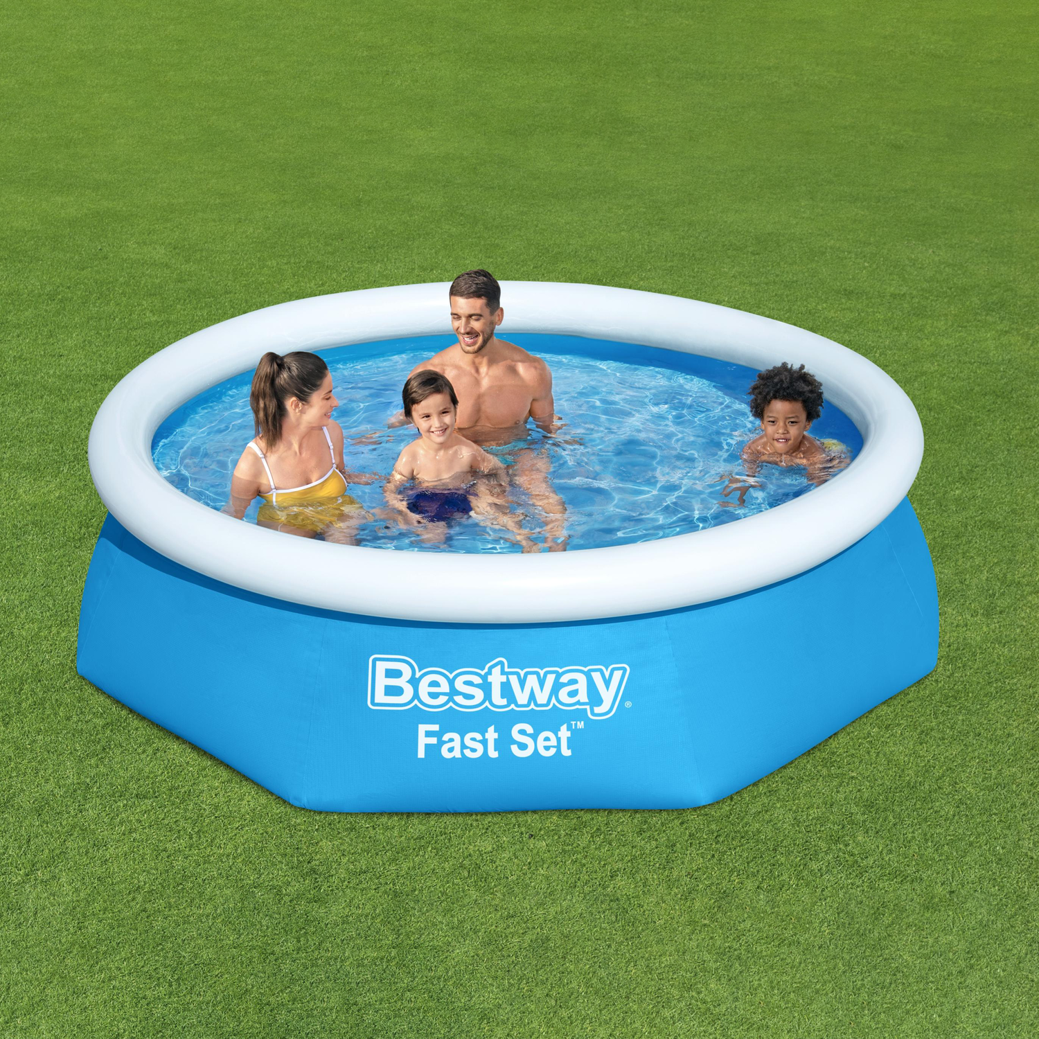 BESTWAY - Piscina fuori terra gonfiabile Fast Set - altezza 61cm diametro 244cm
